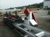 Round Log Twin Blades Table Sawmill Circular Saw Cutting Machine