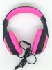 best price wholesale price pink color cute cool wired headphone for girl