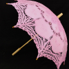 High End 100% Hand Made Lace Sun Umbrella For Weddings Pink Color