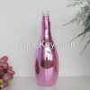 electroplate gold color Glass Wine and Champagne Bottle