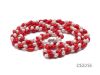 Oval Red Coral and Whi...