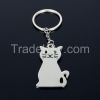 Creative Cute cat metal keychain /key ring