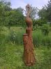 Wooden garden sculpture