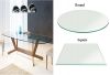 round rectangle dining table tempered glass clear glass 10mm 12mm