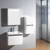 SIMBLE Brand white waterproof bathroom cabinet, bathroom high glossy wall mounted vanity cabinet