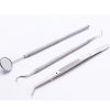  Basic Dental Instruments Set mirror probe and tweezer 3pcs 