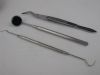  Basic Dental Instruments Set mirror probe and tweezer 3pcs 