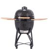 Bamboo Side Shelves for BBQ Stove, Suitable for Camping Cooking
