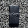 Premium wallet leather phone case, black leather phone case