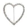 Small and Large Round Circle Or Heart Shape Crystal Rhinestone Buckle Invitation Ribbon Slider Silver/Golden