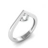 Moissanite Diamond Engagement Ring 0.43 ct,. 925 Silver