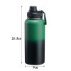 25oz Double Wall Vacuum Insulated Sport Stainless Steel Hot Water Water Bottle With Handlegrip Lid