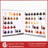 Multi-colors hair color chart green surface hair color chart