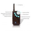 PETINCCN P681 660M Remote Dog Training Collars Waterproof and Rechargeable with Four Functions of Range Finding Tone Vibrating Static Shock Trainer Collar 1Collar Coffee