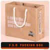 Custom Logo Print Recyclable Brown Kraft Paper Bag