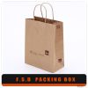 Custom Logo Print Recyclable Brown Kraft Paper Bag