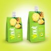 10.1 fl oz BPA Free Pineapple Juice Drink Clear Squeeze Pouch Bag