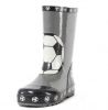 Children football printed rubebr rain boots