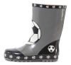 Children football printed rubebr rain boots