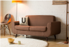 Simple Modern Style Fabric Loveseat Sofa