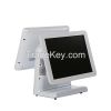 new stock pos terminal cheap 15" 5 wire resistive all in one  touch po