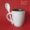 ceramic belly mug with spoon