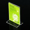 T shape A4 clear acrylic menu holder stand 