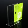 T shape A4 clear acrylic menu holder stand 