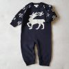 2017 Christmas Clothes Babies Jumpsuits Rompers Xmas Baby Newborn Sweater Deer Bodysuits Rompers Infants Toddlers Cotton Jumpsuits For 0-2T