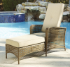 Outdoor Rattan Wicker Adjustable Chaise Lounge Chair with Cushions