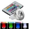 220V /110V RGB Bulb lamp RGB LED Bulb GU10 3W Ceiling spotlight LED Lamp Light Led Spotlight Spot light 16 Color Change Dimmable Lamp