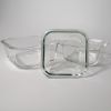 Round Glass Portable Lunch Box High Borosilicate Glass Bento