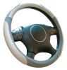 Black beige orange genuine leather and mesh Car steering wheel cover universal 15 inch