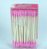 300PCS spring-box wooden stick cotton buds for make-up mover