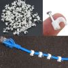 New 100pcs 4mm Round White Telephone Cable Wire Cord Lead Fixing Nail Clips Clip