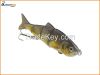 four section luers fishing lure minnow lure with WMC hook