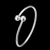 fashion round 925 sterling silver women simple bangle designs