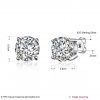 fashion nail type round 925 sterling silver CZ stone women stud jewelry earing