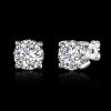 fashion nail type round 925 sterling silver CZ stone women stud jewelry earing