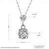 fashion design zircon stone pendant S925 sterling silver women diamond jewelry necklace