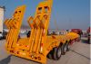 CIMC 60 t hydraulic low bed trailer excavator transport semi trailer dimension of 16m 3 axles