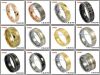 Shenzhen cheng jewelers wholesale rings with koa wood,carbon fiber,opal,IP gold plating