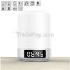 USBchange color , dimmable LED bluetooth speaker lamp clock alarm desk