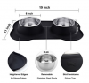 Dog Bowls Stainless Steel Dog Bowl with No Spill Non-Skid Silicone Mat 53 oz Feeder Bowls Pet Bowl for Dogs Cats and Pets