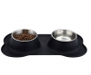 Dog Bowls Stainless Steel Dog Bowl with No Spill Non-Skid Silicone Mat 53 oz Feeder Bowls Pet Bowl for Dogs Cats and Pets