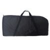 canvas compound bow case with long zipper pocket and small upper pockets for archery accessories carrying with handle