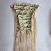 Hot sale clip in hair extensions 100% real human hair cheap peruvian hair products