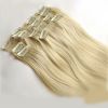 Hot sale clip in hair extensions 100% real human hair cheap peruvian hair products