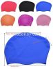 Fashion new silicone swimming cap with logo for long hair