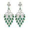 Sterling Silver Gemstones Jewelry Drop Earrings 